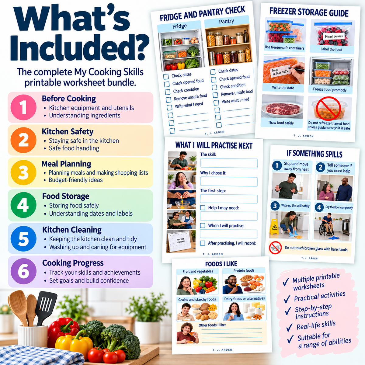 My Cooking Skills – Complete Printable Worksheet Bundle